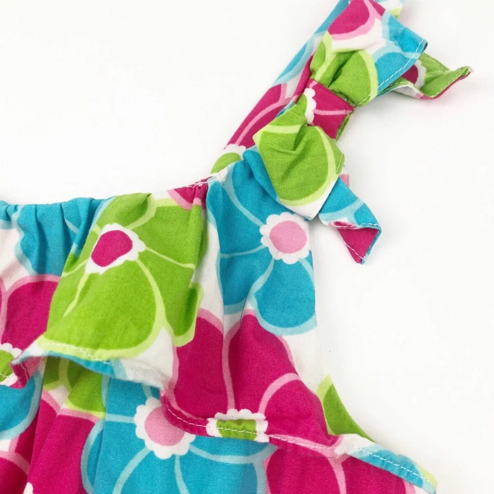 Gymboree Bow Ruffle Flower Tank Top Ice Cream Sweetie Size 8